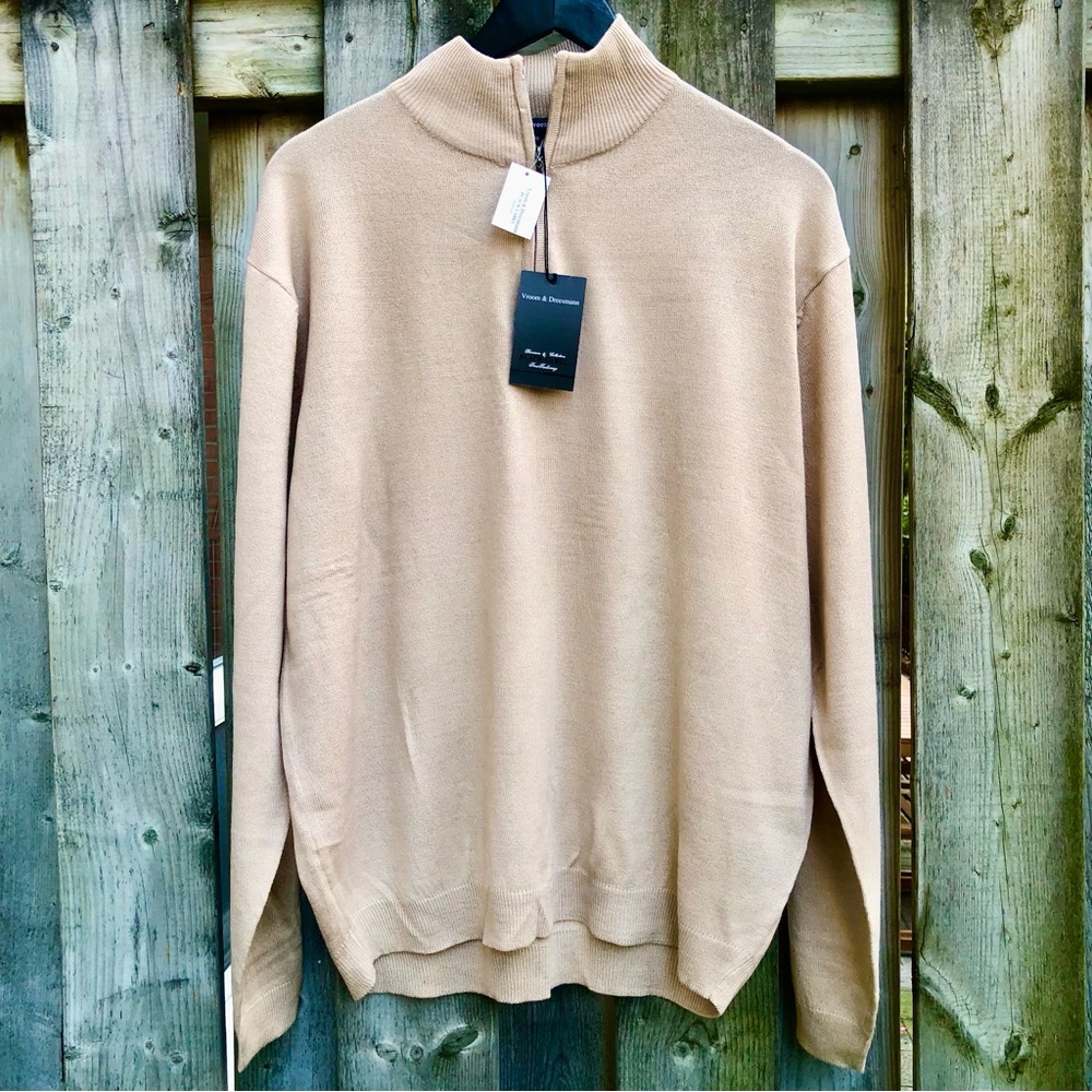 NWT Half Zip Mock-neck Pull Over Seeater